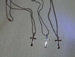 Medical steel chain with cross pendant, the pendant is also steel.