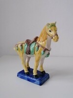 Vintage kínai Tang harci ló szobor