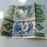 Papír pénzek a 60-as évekből.És a 80-as évekből..