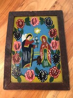 Transylvanian hand-painted glass icon: #3