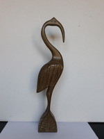 Retro wooden bird sculpture, 36 cm