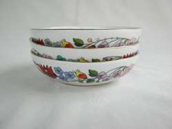 Hand-painted Kalocsa porcelain small bowl 3 pcs