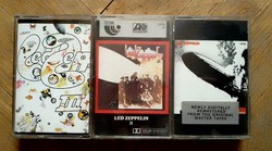 3 db eredeti gyári műsoros Led Zeppelin audio hang kazetta, amerikai rock klasszikus