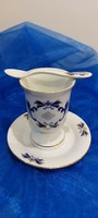 Kalocsa porcelain, cappuccino cup with foot. Hand painted.
