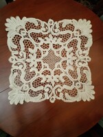 Square ecru lace tablecloth