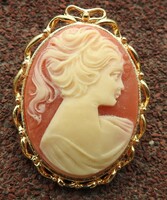 Old cameo - scarf buckle - scarf buckle