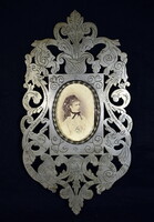 XIX. Sz. Vege artfully crafted antique historicizing photo frame