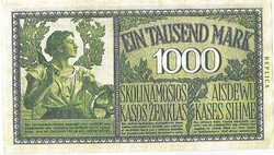 Németország 1000 márka 1918 REPLIKA UNC