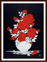 Czinóber - My Roses ( 30 x 40, olaj )