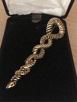 Brooch - gold-plated - good quality, without marking -