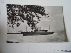 D191149  Régi képeslap - Balatonföldvár - Móló  -Hajó  1958