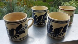 Antique korond cocoa / milk mug set of 4 korond mathe imre