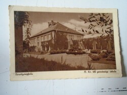 D191133 Régi képeslap -Berettyóújfalu  M.kir. téli gazdasági iskola  1943
