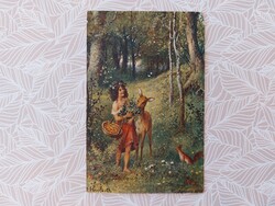 Old postcard 1902 oskar herrfurth artist drawing fairytale postcard