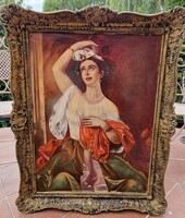 Úri hölgy - Olaj vászon festmény