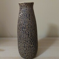 Mid century retro Repesztett mázas kerámia váza