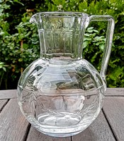 Etched glass wine jug 18cm