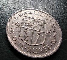Mauritius.1 rúpia.1987