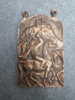 Pál Kő's wonderful and rare wall relief in bronze