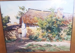 Szontágh Tibor (1873-1930) Napsütötte Tanyasi Ház