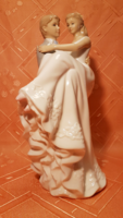 Esküvői pár, gyönyörű porcelán, 26 cm magas, hibátlan