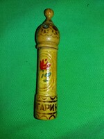 Old Bulgarian rose oil folk artist in a wooden box in good condition