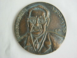 Miklós Borsos bronze plaque 