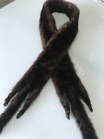 Mink collar made of whole fur, 150 cm long