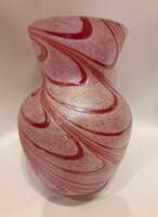 Special beautiful Croatian glass artist Marton industrial art iridescent glass vase flawlessly marked