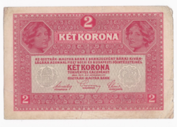 Two crown banknotes from 1917
