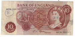 10 Shilling 1966-70 England
