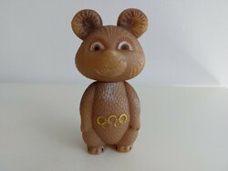 Retro plastic misa teddy bear symbol 1980 Moscow Olympic symbol