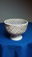 Openwork ceramic offering basket