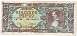 Magyarország 100.000 pengő 1945 G