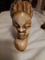 African carved head