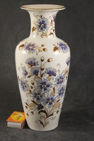 Zsolnay búzavirágmintás szignált váza 558