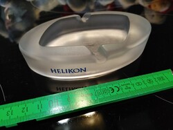 Helikon glass cigarette ashtray retro antique