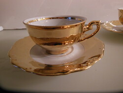 Coffee set - bavaria - schlottenhof - gold-plated - porcelain - 0.75 dl - saucer 14 cm - perfect