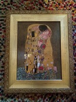 Goebel porcelain picture Gustav Klimt - the kiss - limited edition, numbered.