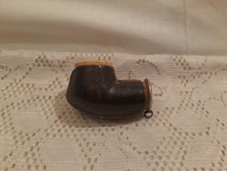 HUF 1 antique pipe with silver appliqué and original leather case