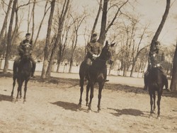 Old equestrian soldier photo 1928 photo group photo postcard postcard