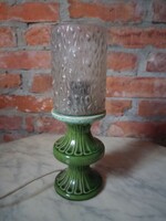 30 cm asztali lámpa eladó retro vintage majolika