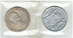 Horthy ezüst 5 pengő és aluminium párja 1930 VG