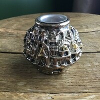 Silver-plated (925) Israeli candle holder