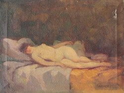 László Ferenczy Várkonyi: reclining nude