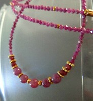Ruby mineral necklace