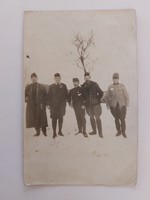 Old soldier photo military group photo winter photo postcard postcard