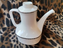 Vintage Bavarian porcelain tea coffee pourer, white porcelain jug, unique gift tableware