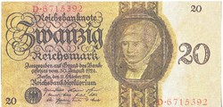Germany 20 marks 1924 replica unc