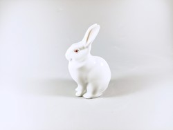 Herend, snuggling white bunny, hand-painted porcelain figure, flawless! (B111)